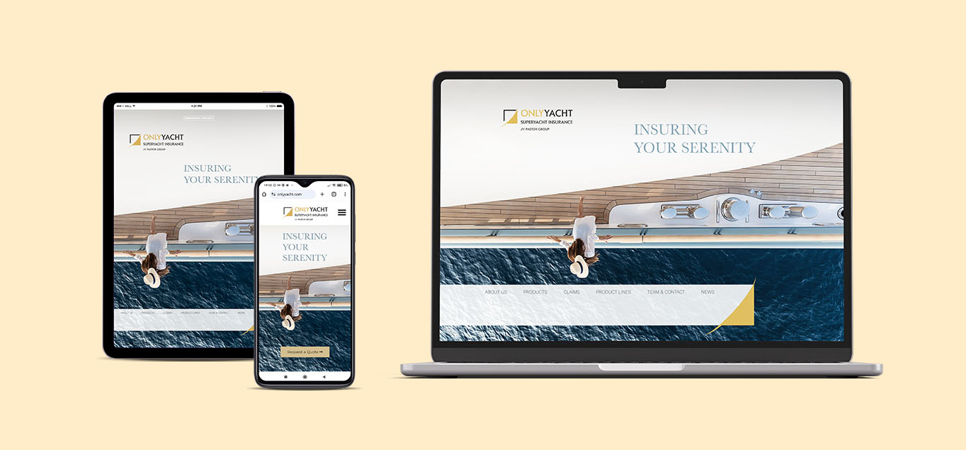 mock up mobile tablet laptop site onlyyacht