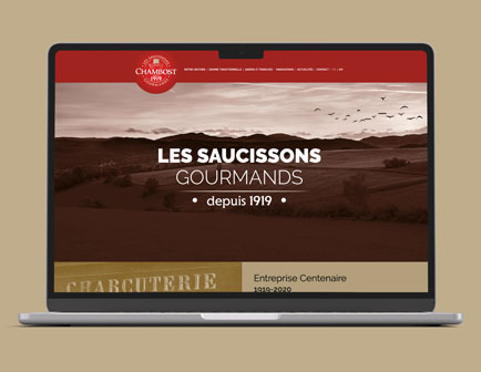 mockup accueil site salaisons Chambost