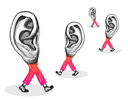 des oreilles avec des jambes