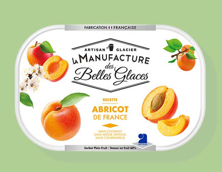 bac de glace abricot