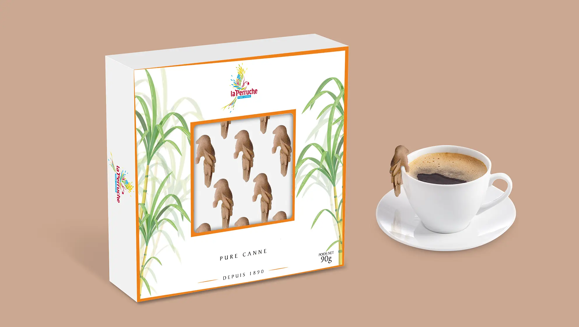 Coffret sucre La Perruche export Japon